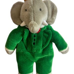 Mango Teddy Bear Co. Vintage 1999 King Babar Plush Zip Up Bag with Handle